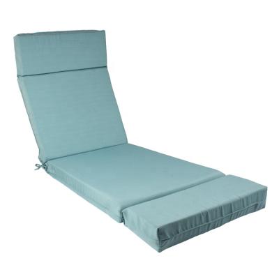 China Outdoor Custom Blue Memory Garden Bench Cushions For Chaise Lounge Cushion for sale