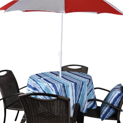 China Hole Waterproof Umbrella Cover Table Cloth Polyester Outdoor Water Resistant Table Cloth for sale