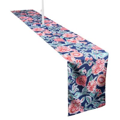 China Pastoral China Printing Luxury Dinner Table Outdoor Umbrella Table Runners With Zipper for sale