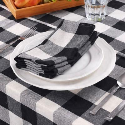 China Napkin with 0.5cm large edge black edge cloth dining napkins cloth napkins table napkin for sale