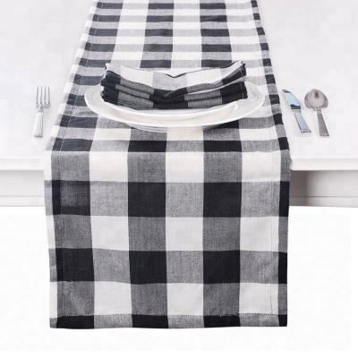 China Table Runner Front And Back Same Modern Luxury Fabric Boho Grid Table Runners Dining Home Decoration Runners Wedding Tablecloth Runner for sale