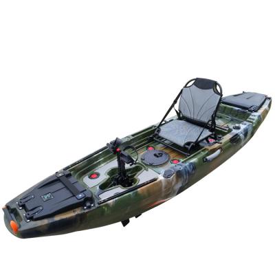 China Kayak With High Seat 2022 Wholesales 10ft Pedal Customized Color LLDPE Per Kayak Fishing Kayak With Roto Pedals Casting Canoe / Single Kayak for sale