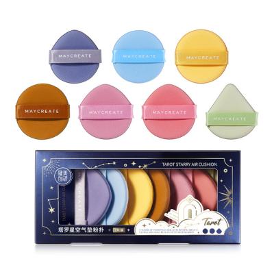 China Reusable Sponge Triangle Shaped Private Label Cosmetic Sponge Powder Puff Makeup Base Sponge Powder Puff 7pcs Mini Refillable for sale