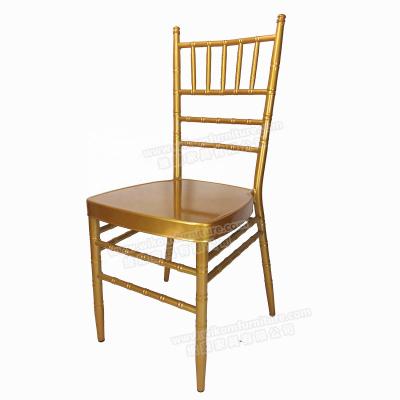 Cina Wholesale Steel chiavari chair tiffanychairs used for wedding event Steel hotel banquet chairs in vendita