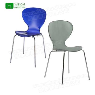 China Nordic Transparent Dining Chair Thickened Plastic Crystal Chair for sale