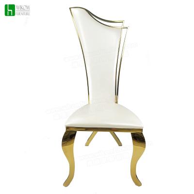 China Cheap Price High Back Stainless Steel Dining Chair For Event Banquet Wedding Party en venta