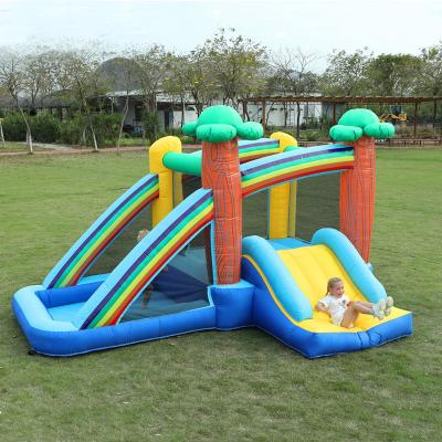 China China PVC Outdoor PVC Inflatable Castles With Slides Jumping Bounce House Bouncers Inflatable Castles For Kids for sale