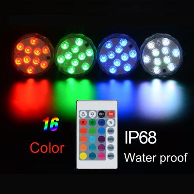 China Garden Battery Under Water Suction Cup Waterproof Pool Light Ip68 Led Underwater Light Submersible Controlled Led Light Outdoor for sale