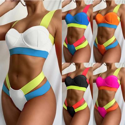 China Push Up Plus Size Bikini Set, Female Beach Biquini/Women's Low Waist 2021 Swimwear Brazilian Bathing Suit Swimwear for sale