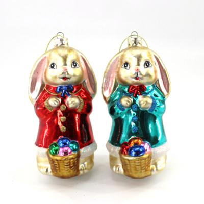 China High Quality Excellent Quality Rabbit Furnishing Gift Rabbit Decoration Hanging Glass Jewelry Set Handmade for sale