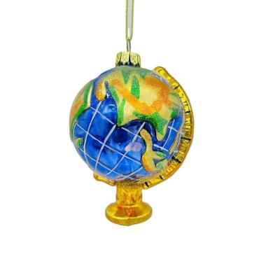 China Festival Stuff Hand Blown Christmas Glass Ornaments Christmas Tree Ornaments Glass Globe Ornaments for sale