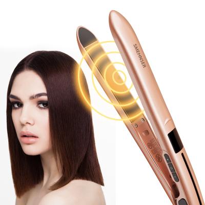 China New Arrival Rose Gold SMEHNSER Rose Green White LCD Display For Women Straight Curling Iron Hair Straightener for sale