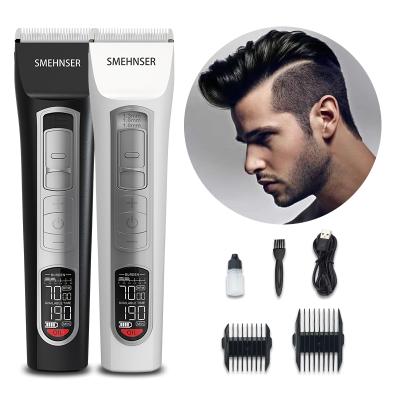 China New Professional Hair Clipper Wholesalers LCD Display Professional Hair Trimmer Outdoor Practical Electric Cordless Cutter Trimmer For Man for sale