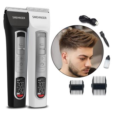 China 2021 LCD Power Display Power Clipper Outdoor Popular High Quality Cordless Electric Hair Trimmer Professional USB Hair Trimmer for sale