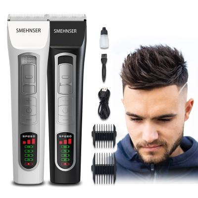 China Factory Direct Upgraded USB LCD Display Professional Hair Trimmer Novel Outdoor Factory Low Noise Electric Cordless Hair Trimmer for sale