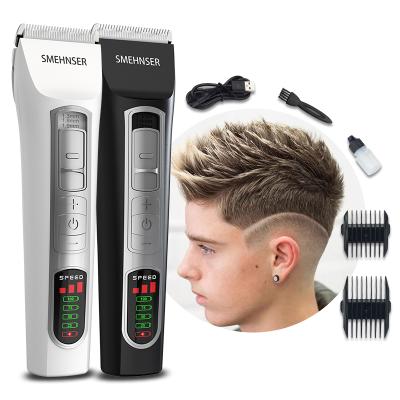 China SMEHNSER Outdoor Professional Hair Trimmer Cordless Hair Trimmer Cutter LCD Hair Clippers For Hairdresser for sale