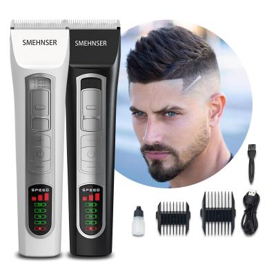 China 2021 New Model Professional Hair Clippers LCD Display Cordless Outdoor Hair Trimmer For Men USB Hair Cutter Machine for sale