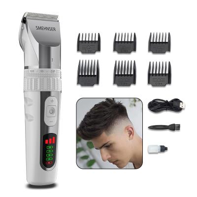 China Outdoor Low Noise Electric Hair Trimmer Blade Heads Replaceable Ceramic Clippers USB Charging Men Grooming Trimmer for sale