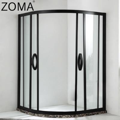 China Modern shanxin stainless steel matte black tempered shower glass coating high end atmosphere for sale