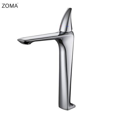 China Single Handle Single High End Chrome Plated Bathroom Basin Faucet Stepped Designs Hotel Hot And Cold Water Faucet for sale