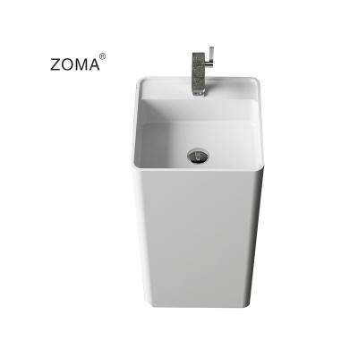 China Modern Artificial Stone Basin Sink Solid Color Bathroom Sink Sale Bathroom Sink for sale