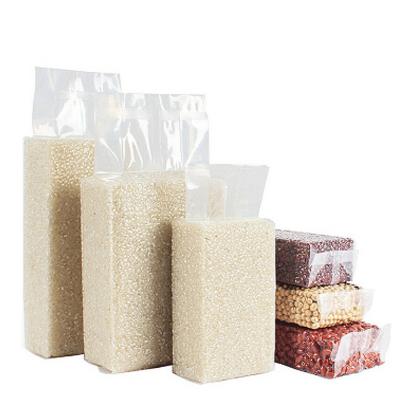 China Manufacturers Recyclable Custom Printed Packaging Plastic Bags Rice Grains Food Transparent Smooth Vacuum Bag for sale