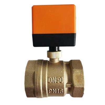 China Water Normally Open Electric Ball Valve Switch General Brass Electric 2-Wire Two Way 1/2/Normally Closed Valve 2-Wire Valve for sale