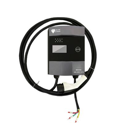 China electric solar vehicle car wall floor mount ac wallbox ev charger 7kw 32a ce dc home commercial ev charging station 7kw online faddish-02 for sale