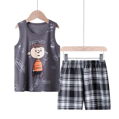 China Breathable Cheap Price Cotton Cartoon Print Boys Sleepwear for sale