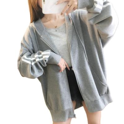 China 2021 viable spring and autumn fleece plus size women's student sweater loose hooded cotton for sale