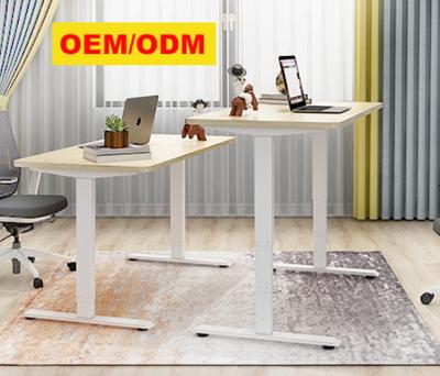 China (Height)Adjustable Custom/Wholesale 2 Legs Table Sit Stand Height Adjustable Computer Desk Frame Smart Metal Height Adjustable Desk for sale