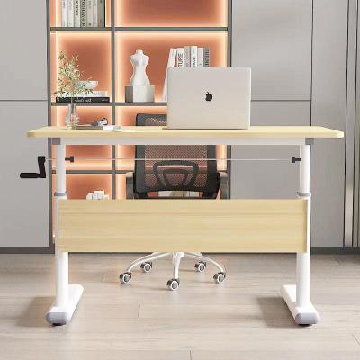 China Stainless Steel Ergonomic Height Adjustable Factory Position Metal Low Price Crank (Height) Adjustable Computer Desk for sale