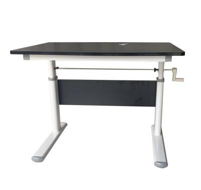 China Custom (Height) Adjustable / Wholesale Height Adjustable Metal Crank Desk Sit To Stand Ergonomic 2 Leg Manual Desk for sale