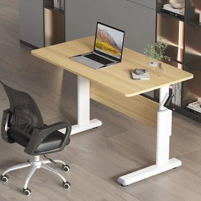 China Ergonomic Low Price (Height) Adjustable Crank Desk Position Height Ergonomic Manual Desk With Table Top for sale