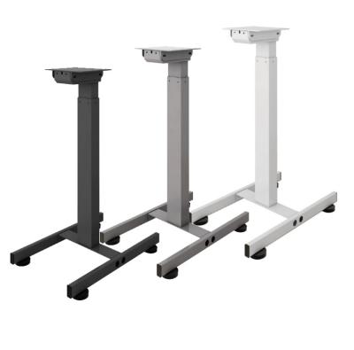 China Height Adjustable Ergonomic Single Leg Commercial Computer Table Mechanism Electric Standing Desk (Height) View for sale