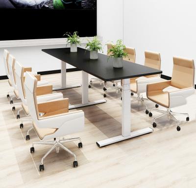 China Ergonomic Adjustable Modern Rectangular Adjustable Legs Desk 3 Height Electric Office Meeting Table (Height) for sale