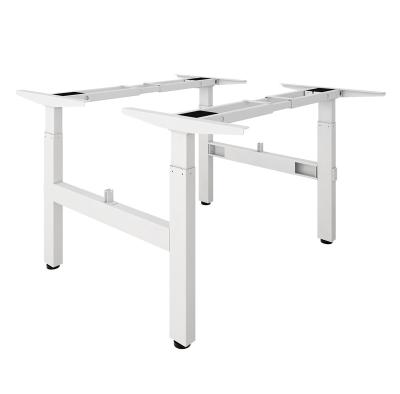 China (Size)Wholesale Adjustable Low Price Height Stand Up Computer Table 4 Legged Electric Desk Standing View for sale