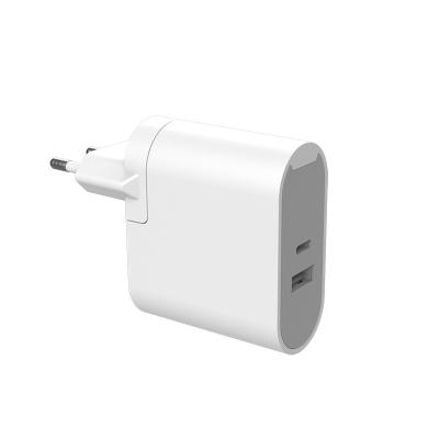 China IPHONE AND SAMSUNG Foldable Plug USB Travel 38w Left Fast Charger Dual Wall Charger PD20w+QC3.0 With USB Ports Laptop Travel Charger For Mobile for sale