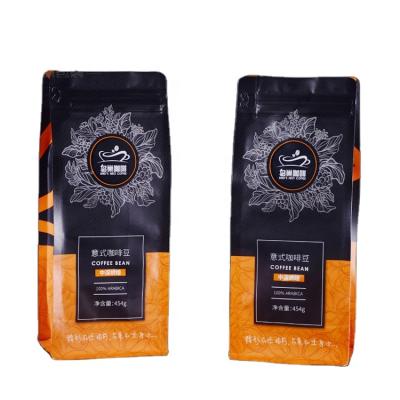 China Wholesale Customized Printing Flat Bottom Moisture Proof Aluminum Foil 12oz Coffee Bag for sale