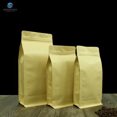 China Promotion Flat Bottom Bag Aluminum Foil Ziplock Bag For Coffee Packaging for sale