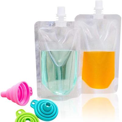 China Recyclable Liquid Jelly Energy Food Drinking Packaging Spout Pouches Beverage Juice Plastic Clear Bag Custom Stand Up Pouch for sale