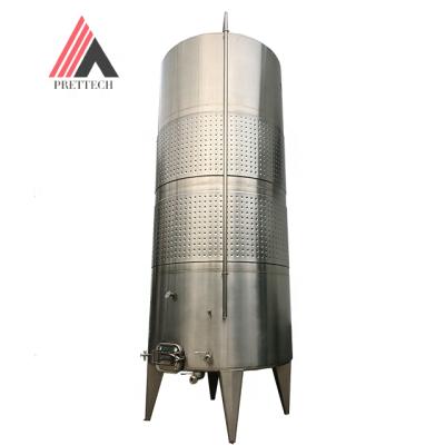 China With Pump-over System Press Cap Automatically Fermenting Factory Price Red Wine Fermentation With Circulation Pipe 60000 Liter Stainless Steel Vertical Tank For Serving Wineries for sale