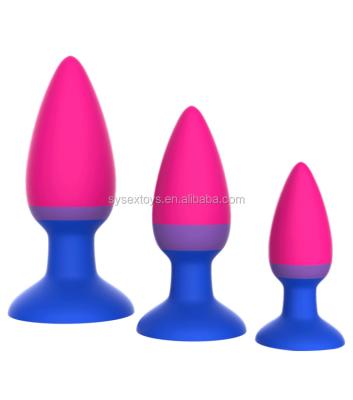 China 3pcs/set Anal Plug 3PCS/set Liquid Silicone Full Butt Beads Prostate Massager Sex Toys For Men for sale