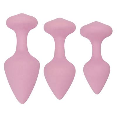 China Anal Toy 3pcs/set Sexy Full Silicone Bedroom Plug Toys/Anal Butt Plug for sale