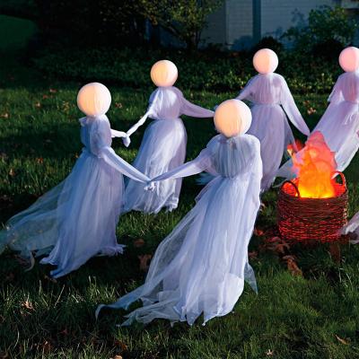 China Holiday Decoration Lighting Witches With Outdoor Stakes Halloween Decorations Stake Hands Screaming Witches Noise Activated Sensor Decor Dropship for sale