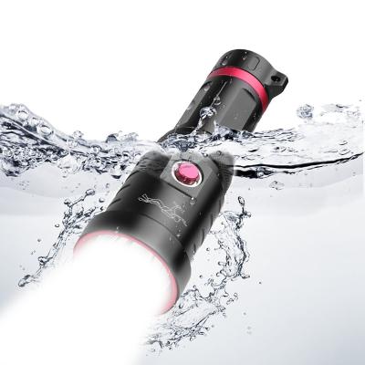 China New XHP70 LED Emergency Diving Flashlight IPX8 Waterproof Highest Rating Professional Underwater Light Super Bright Diving Flashlight for sale