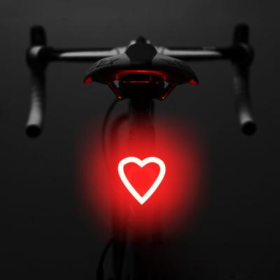 China 5 Lighting Methods Bike Cycling Bike Cycling Rear Light LED Rear Tail Light USB Charging Waterproof Night Warning Light IPx2 Light 16patterns choose for sale