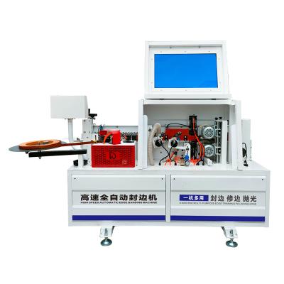 China Furniture maker small woodworking automatic edge banding machine for mdf furniture wholesale price dw-1800 edge banding pvc edge banding machine for sale