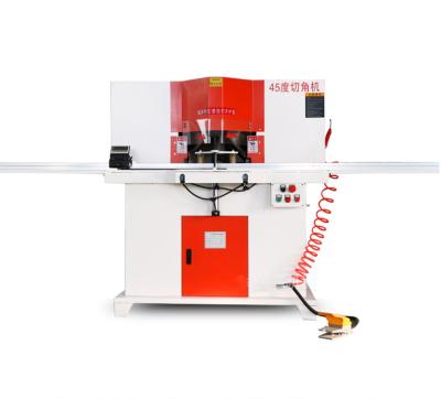 China 45 Degree Horizontal Aluminum And Wood Corner Cutting Saw Double Saw Blades 45 Degree Angel Slitter for sale