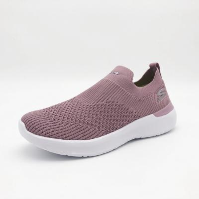 China New Fashion Trend EVA Sports Lady Casual Running Shoes Breathable Mesh Knitting Fabric Women Shoes for sale